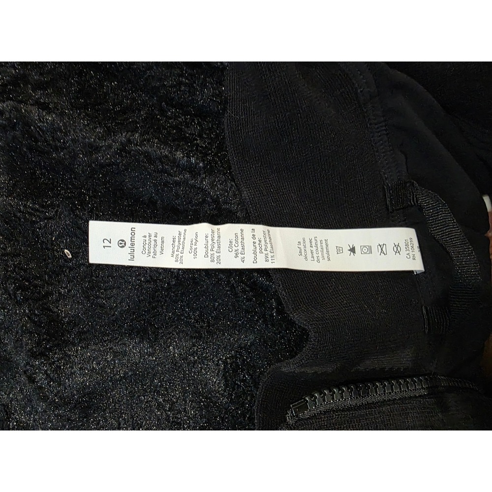 Lululemon Black Half Zip Windbreaker All Roads Pullover Jacket Womens Sz 12 Gym - Picture 10 of 10